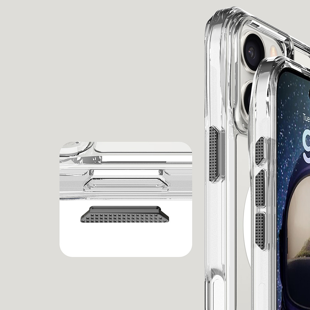 Apple iPhone 16 Pro Uyumlu Kılıf Magsafe Şarj Özellikli Airbagli Şeffaf Zore İncek Kapak - 6