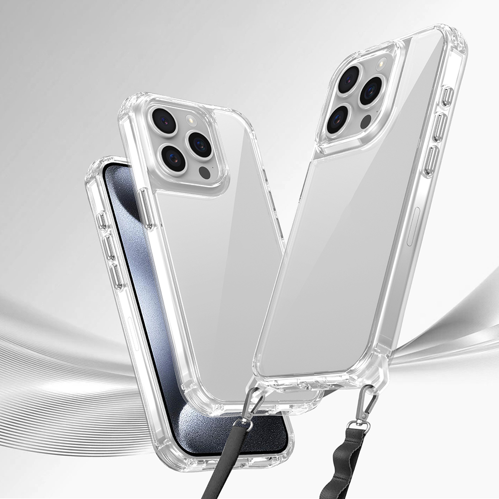 Apple iPhone 15 Pro Max Uyumlu Kılıf Airbagli Takılabilir Askı Aparatlı Zore Snap Silikon Kapak - 1