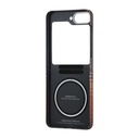 Samsung Galaxy Z Flip 6 Uyumlu Kılıf Magsafe Şarj Özellikli Aramid Fiber Pitaka Tactile Woven Sunset-Moonrise Serisi Sunset Kapak - 4