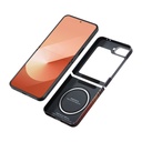 Samsung Galaxy Z Flip 6 Uyumlu Kılıf Magsafe Şarj Özellikli Aramid Fiber Pitaka Tactile Woven Sunset-Moonrise Serisi Sunset Kapak - 8