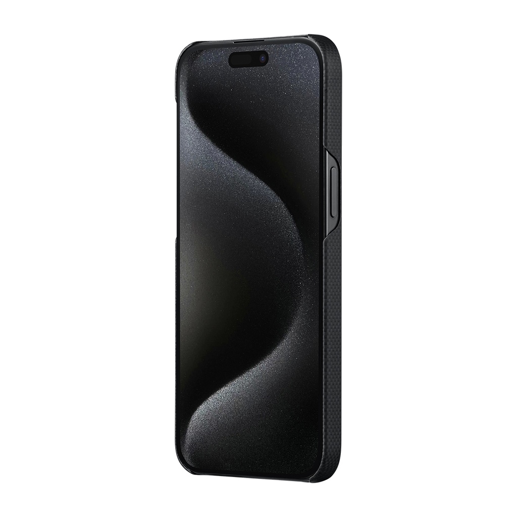 Apple iPhone 15 Pro Max Uyumlu Kılıf Magsafe Şarj Özellikli Aramid Fiber Pitaka Tactile Woven Break The Line Kapak - 4