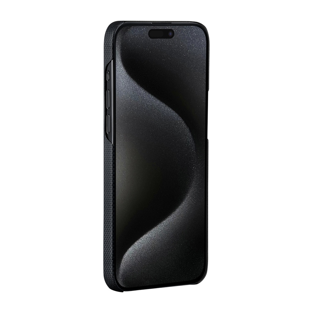 Apple iPhone 15 Pro Max Uyumlu Kılıf Magsafe Şarj Özellikli Aramid Fiber Pitaka Tactile Woven Break The Line Kapak - 5