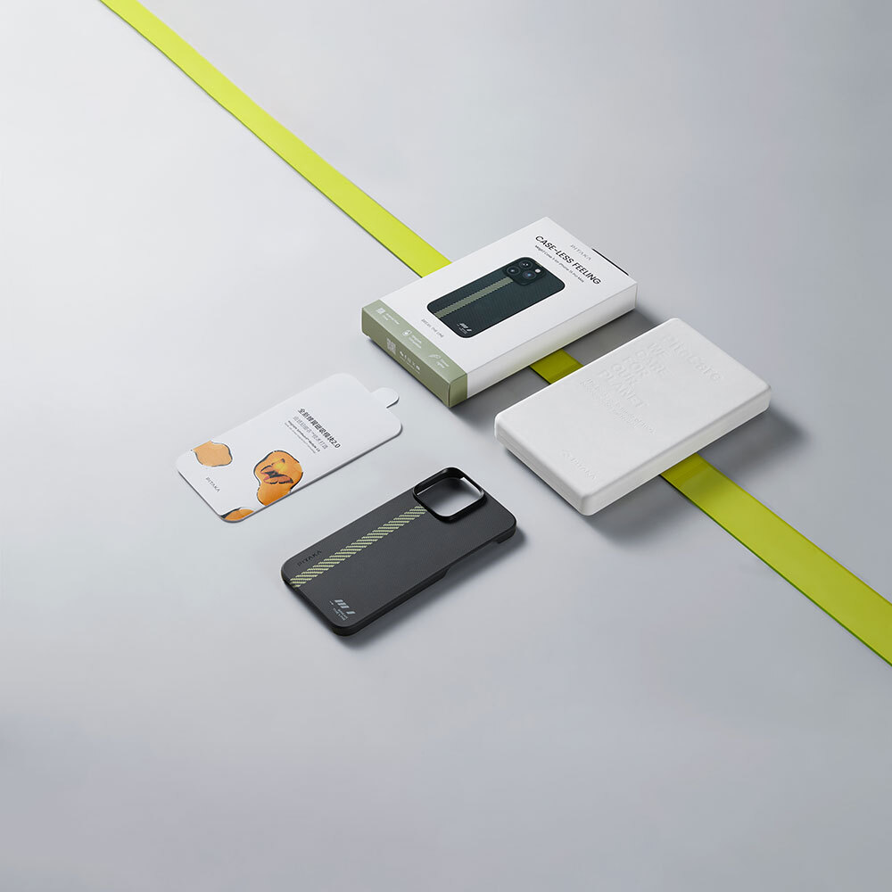 Apple iPhone 15 Pro Max Uyumlu Kılıf Magsafe Şarj Özellikli Aramid Fiber Pitaka Tactile Woven Break The Line Kapak - 13