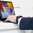 Apple Watch 7 45mm Uyumlu 600D Aramid Fiber Classic Serisi Black-Grey Twill Kasa Koruyucu Pitaka Air Case - 8