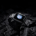 Apple Watch 7 45mm Uyumlu 600D Aramid Fiber Classic Serisi Black-Grey Twill Kasa Koruyucu Pitaka Air Case - 16