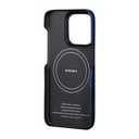 Apple iPhone 15 Pro Uyumlu Kılıf Magsafe Şarj Özellikli Aramid Fiber Pitaka Tactile Woven Starpeak Serisi Over The Horizon Kapak - 11