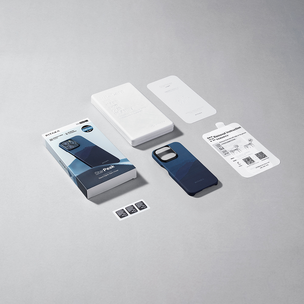 Apple iPhone 15 Pro Uyumlu Kılıf Magsafe Şarj Özellikli Aramid Fiber Pitaka Tactile Woven Starpeak Serisi Over The Horizon Kapak - 12