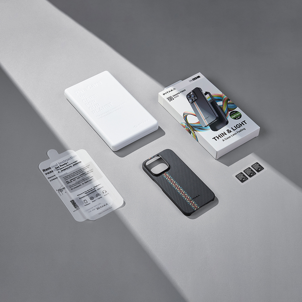 Apple iPhone 15 Pro Uyumlu Kılıf Magsafe Şarj Özellikli 600D Aramid Fiber Pitaka Tactile Woven Orchestra Serisi Rhapsody Kapak - 13