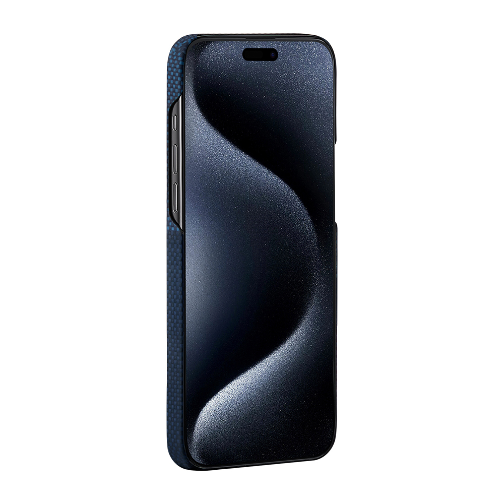 Apple iPhone 15 Pro Uyumlu Kılıf Magsafe Şarj Özellikli Aramid Fiber Pitaka Tactile Woven Starpeak Serisi Milky Way Galaxy Kapak - 4