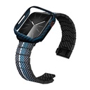 Apple Watch 7 45mm Uyumlu 600D Aramid Fiber Classic Serisi Black-Blue Twill Kasa Koruyucu Pitaka Air Case - 9