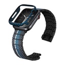 Apple Watch 7 45mm Uyumlu 600D Aramid Fiber Classic Serisi Black-Blue Twill Kasa Koruyucu Pitaka Air Case - 10
