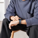 Apple Watch 7 45mm Uyumlu 600D Aramid Fiber Classic Serisi Black-Blue Twill Kasa Koruyucu Pitaka Air Case - 15