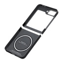 Samsung Galaxy Z Flip 6 Uyumlu Kılıf Magsafe Şarj Özellikli 600D Aramid Fiber Pitaka Ultra-Slim Classic Serisi Black-Grey Twill Kapak - 7