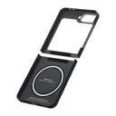 Samsung Galaxy Z Flip 6 Uyumlu Kılıf Magsafe Şarj Özellikli 600D Aramid Fiber Pitaka Ultra-Slim Classic Serisi Black-Grey Twill Kapak - 13