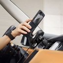 Samsung Galaxy Z Flip 6 Uyumlu Kılıf Magsafe Şarj Özellikli 600D Aramid Fiber Pitaka Ultra-Slim Classic Serisi Black-Grey Twill Kapak - 14