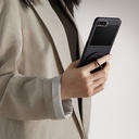 Samsung Galaxy Z Flip 6 Uyumlu Kılıf Magsafe Şarj Özellikli 600D Aramid Fiber Pitaka Ultra-Slim Classic Serisi Black-Grey Twill Kapak - 17