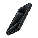 Apple iPhone 15 Pro Max Uyumlu Kılıf Magsafe Şarj Özellikli 600D Aramid Fiber Pitaka Military-Grade Classic Serisi Black-Grey Twill Kapak - 12