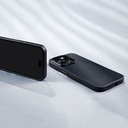 Apple iPhone 15 Pro Max Uyumlu Kılıf Magsafe Şarj Özellikli 600D Aramid Fiber Pitaka Military-Grade Classic Serisi Black-Grey Twill Kapak - 14