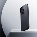 Apple iPhone 15 Pro Max Uyumlu Kılıf Magsafe Şarj Özellikli 600D Aramid Fiber Pitaka Military-Grade Classic Serisi Black-Grey Twill Kapak - 16