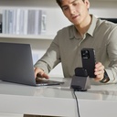 Apple iPhone 15 Pro Max Uyumlu Kılıf Magsafe Şarj Özellikli 600D Aramid Fiber Pitaka Military-Grade Classic Serisi Black-Grey Twill Kapak - 18