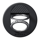 Pitaka 600D Aramid Fiber Classic Serisi Black-Grey Twill MagEZ Grip 3 Magnetik Ring Stand Telefon Tutucu - 3