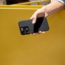 Apple iPhone 15 Pro Max Uyumlu Kılıf Magsafe Şarj Özellikli 600D Aramid Fiber Pitaka Ultra-Slim Classic Serisi Black-Grey Twill Kapak - 17