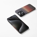 Apple iPhone 15 Pro Max Uyumlu Kılıf Magsafe Şarj Özellikli Aramid Fiber Pitaka Tactile Woven Sunset-Moonrise Serisi Sunset Kapak - 12