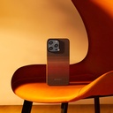 Apple iPhone 15 Pro Max Uyumlu Kılıf Magsafe Şarj Özellikli Aramid Fiber Pitaka Tactile Woven Sunset-Moonrise Serisi Sunset Kapak - 16