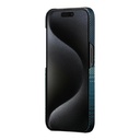 Apple iPhone 15 Pro Uyumlu Kılıf Magsafe Şarj Özellikli Aramid Fiber Pitaka Tactile Woven Sunset-Moonrise Serisi Moonrise Kapak - 6