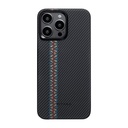 Apple iPhone 15 Pro Max Uyumlu Kılıf Magsafe Şarj Özellikli 600D Aramid Fiber Pitaka Tactile Woven Orchestra Serisi Rhapsody Kapak - 1