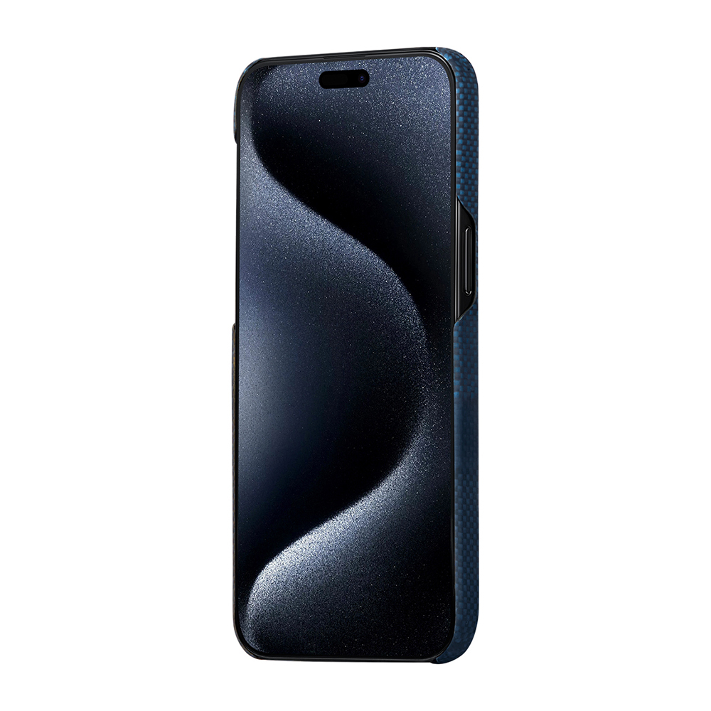 Apple iPhone 15 Pro Max Uyumlu Kılıf Magsafe Şarj Özellikli Aramid Fiber Pitaka Tactile Woven Starpeak Serisi Milky Way Galaxy Kapak - 5