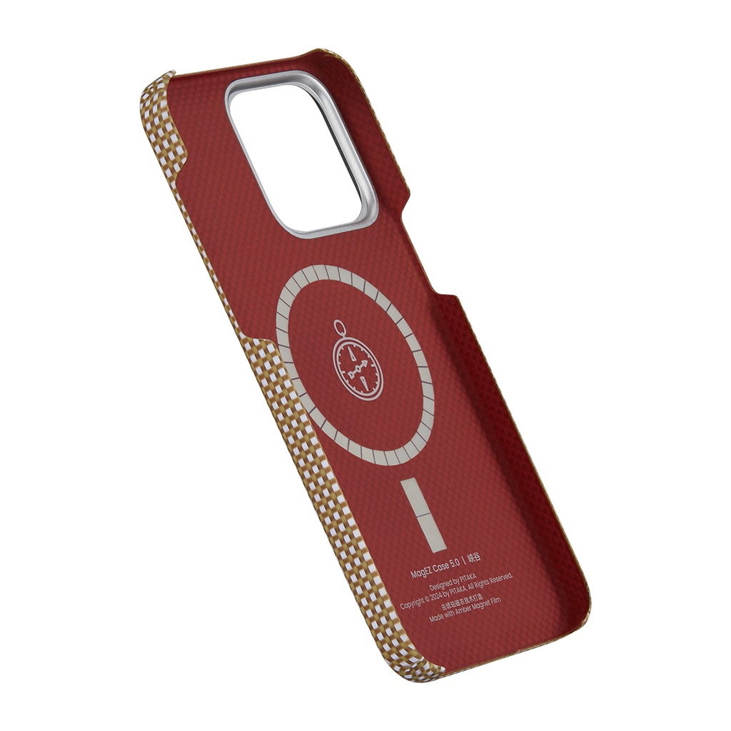 Apple iPhone 15 Pro Uyumlu Kılıf Magsafe Şarj Özellikli Awa Tasarımlı 1500D Aramid Fiber Pitaka Ultra-Slim Classic Serisi Canyon Kapak - 4