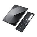 Samsung Galaxy Z Fold 6 Uyumlu Kılıf Magsafe Şarj Özellikli 600D Aramid Fiber Pitaka Ultra-Slim Classic Serisi Black-Grey Twill Kapak - 6