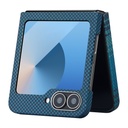 Samsung Galaxy Z Flip 6 Uyumlu Pro Kılıf Magsafe Şarj Özellikli Aramid Fiber Pitaka Tactile Woven Sunset-Moonrise Serisi Moonrise Kapak - 5