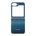 Samsung Galaxy Z Flip 6 Uyumlu Pro Kılıf Magsafe Şarj Özellikli Aramid Fiber Pitaka Tactile Woven Sunset-Moonrise Serisi Moonrise Kapak - 9