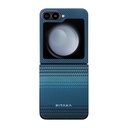 Samsung Galaxy Z Flip 6 Uyumlu Pro Kılıf Magsafe Şarj Özellikli Aramid Fiber Pitaka Tactile Woven Sunset-Moonrise Serisi Moonrise Kapak - 10