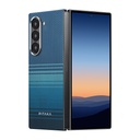 Samsung Galaxy Z Fold 6 Uyumlu Kılıf Magsafe Şarj Özellikli Aramid Fiber Pitaka Tactile Woven Sunset-Moonrise Serisi Moonrise Kapak - 1