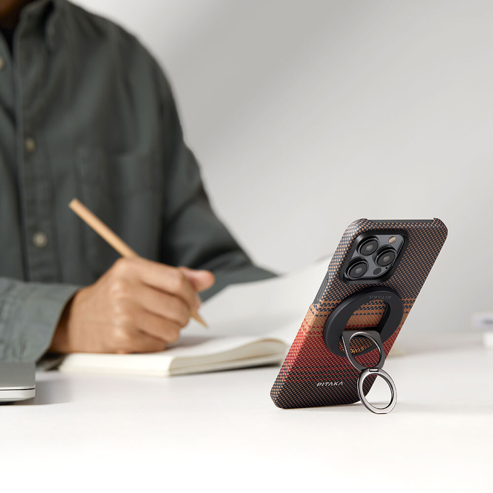 Pitaka Aramid Fiber Sunset Moonrise Serisi Sunset MagEZ Grip 3 Magnetik Ring Stand Telefon Tutucu - 10