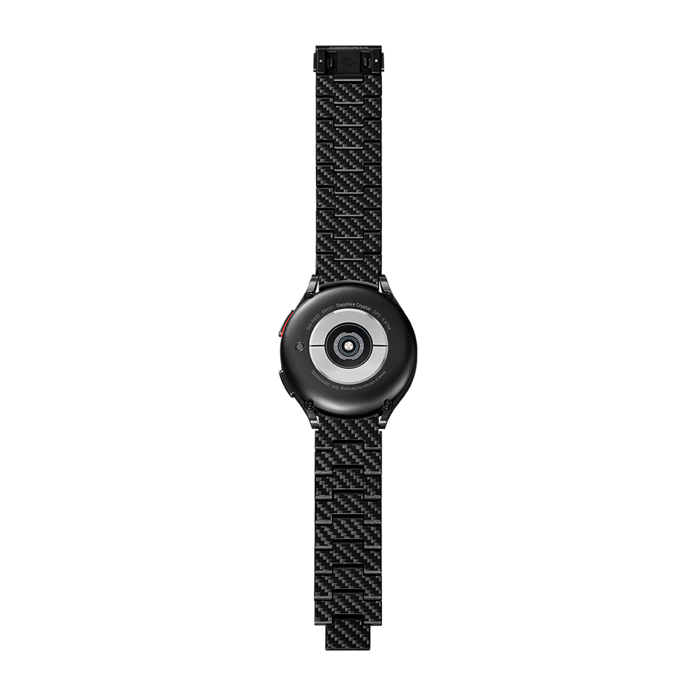 Samsung Galaxy Watch 5 Pro Uyumlu 45mm Karbon Fiber Pitaka Modern Serisi Black-Grey Twill Kordon - 5