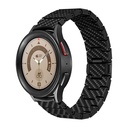 Samsung Galaxy Watch 7 44mm Uyumlu Karbon Fiber Pitaka Modern Serisi Black-Grey Twill Kordon - 1