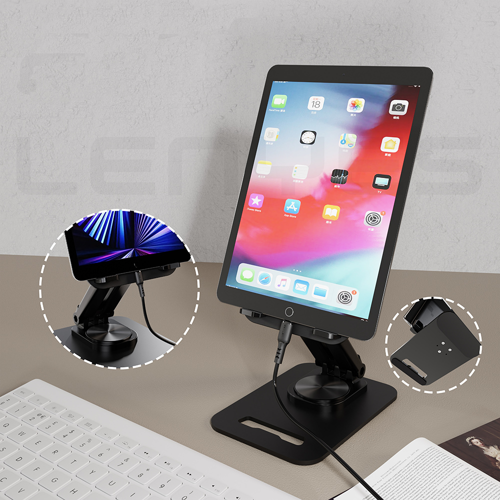 Lenyes CR139 Ayarlanabilir Katlanabilir Dönebilen Metal Telefon ve Tablet Standı - 2