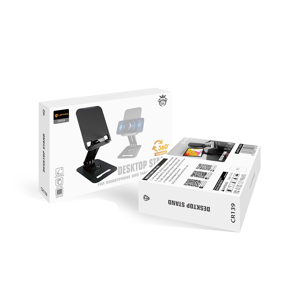 Lenyes CR139 Ayarlanabilir Katlanabilir Dönebilen Metal Telefon ve Tablet Standı - 5