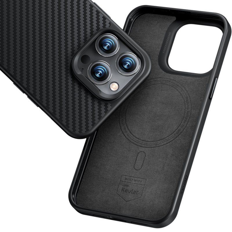 Apple iPhone 14 Plus Uyumlu Kılıf Karbon Fiber Magsafe Şarj Özellikli Benks Hybrid ArmorPro 1500D Kevlar Kapak - 2