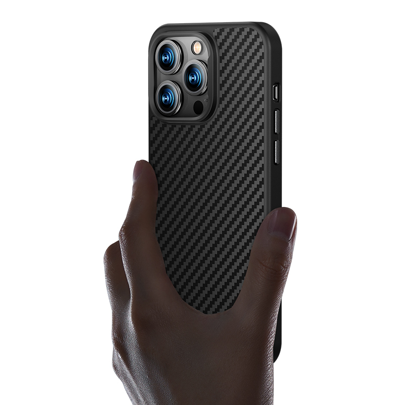 Apple iPhone 14 Plus Uyumlu Kılıf Karbon Fiber Magsafe Şarj Özellikli Benks Hybrid ArmorPro 1500D Kevlar Kapak - 6