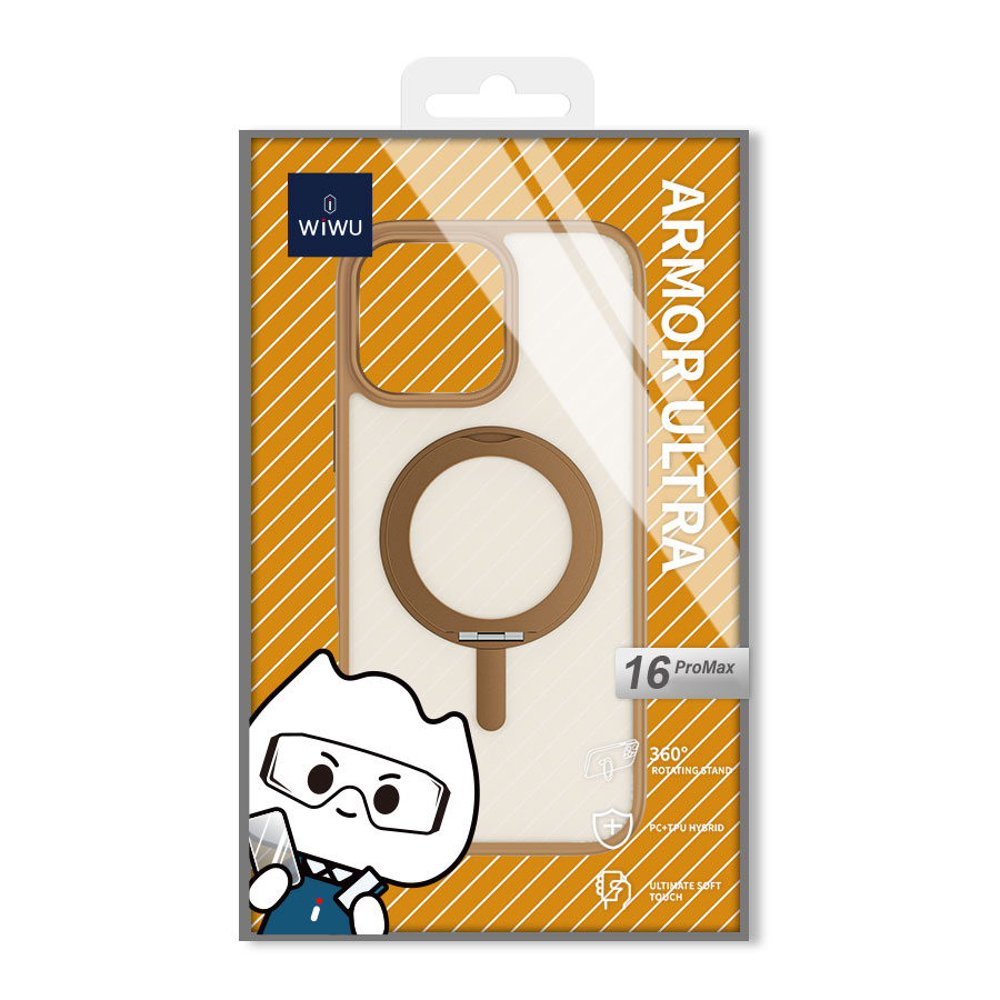 Apple iPhone 16 Pro Uyumlu Kılıf Magsafe Şarj Özellikli Parmak İzi Bırakmayan Wiwu FGG-202 Armor Ultra Serisi Kapak - 5