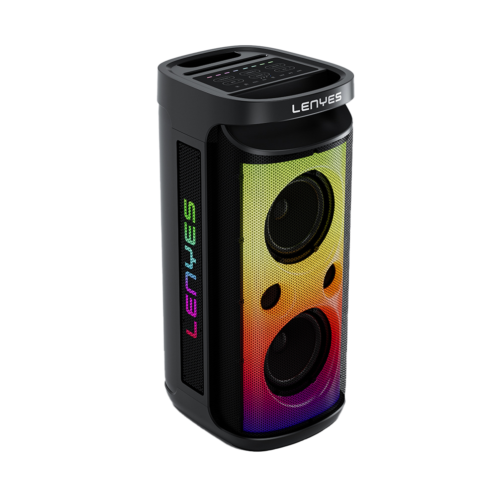 Lenyes S882 Su Geçirmez Mikrofonlu Çoklu Giriş RGB Işıklı TWS Karaoke FM Bluetooth Hoparlör v5.3 - 2