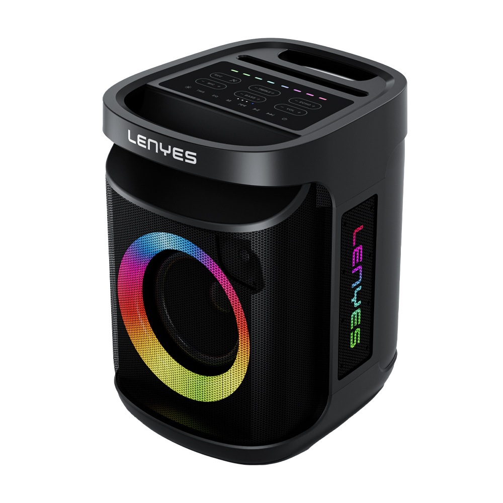 Lenyes S881 Su Geçirmez Mikrofonlu Çoklu Giriş RGB Işıklı TWS Karaoke FM Bluetooth Hoparlör v5.3 - 1