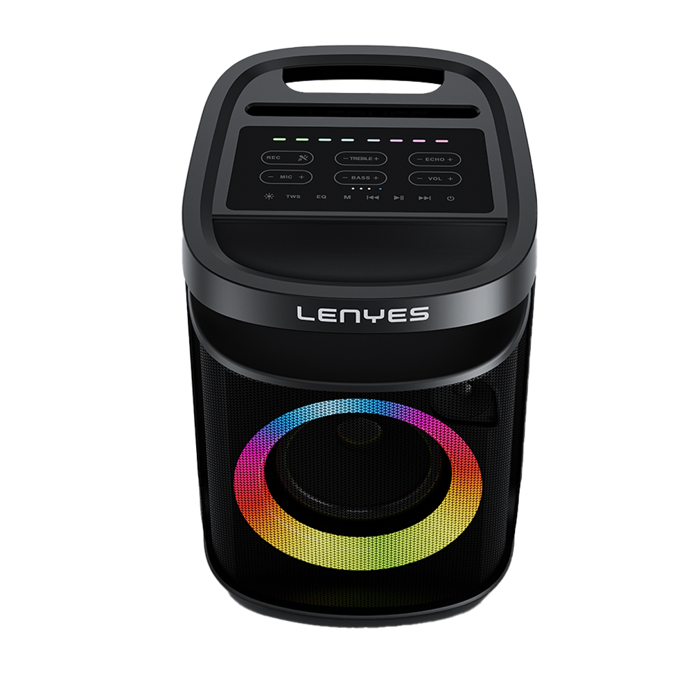Lenyes S881 Su Geçirmez Mikrofonlu Çoklu Giriş RGB Işıklı TWS Karaoke FM Bluetooth Hoparlör v5.3 - 3