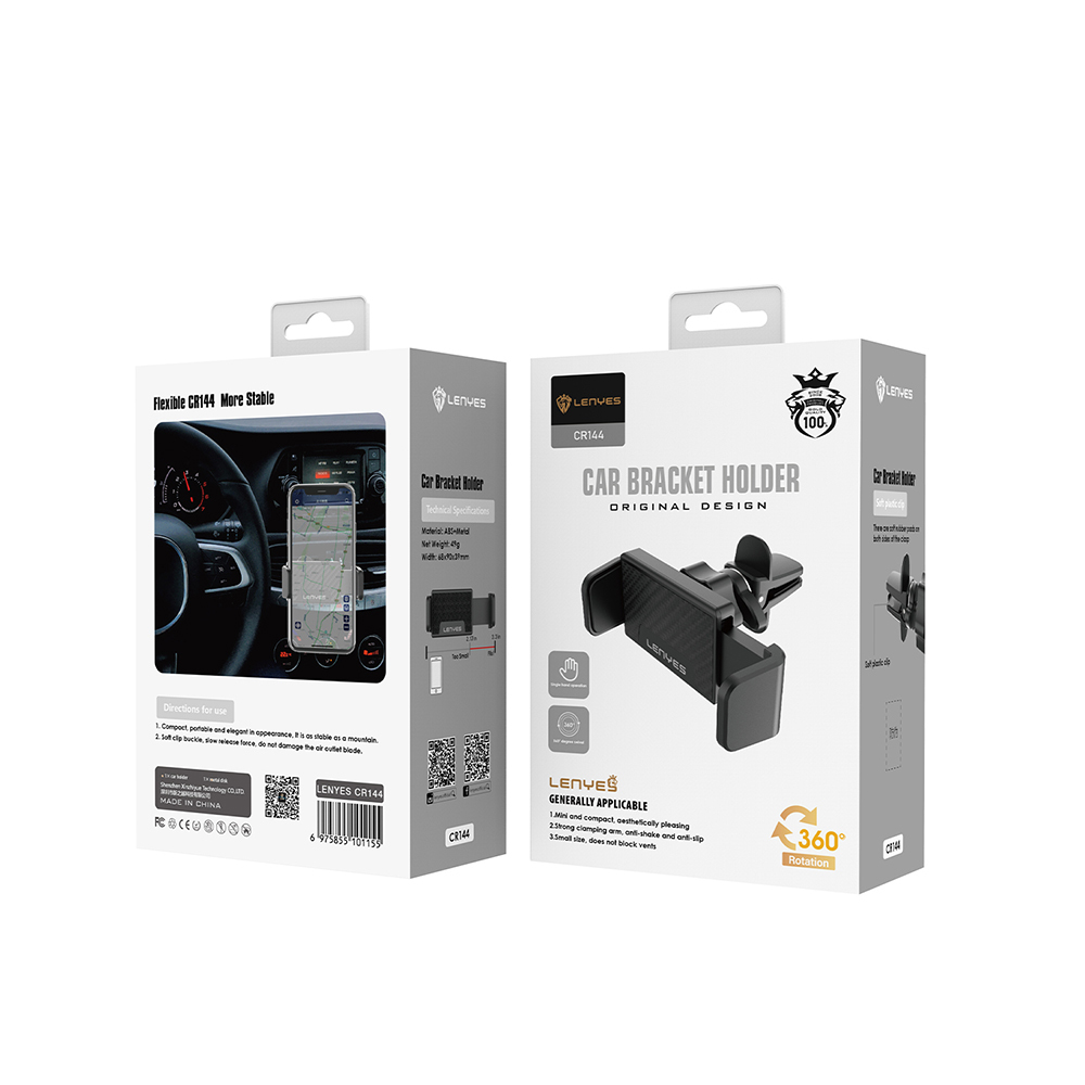 Lenyes CR144 360° Dönebilen Havalandırma Tasarım Araç Telefon Tutucu - 9