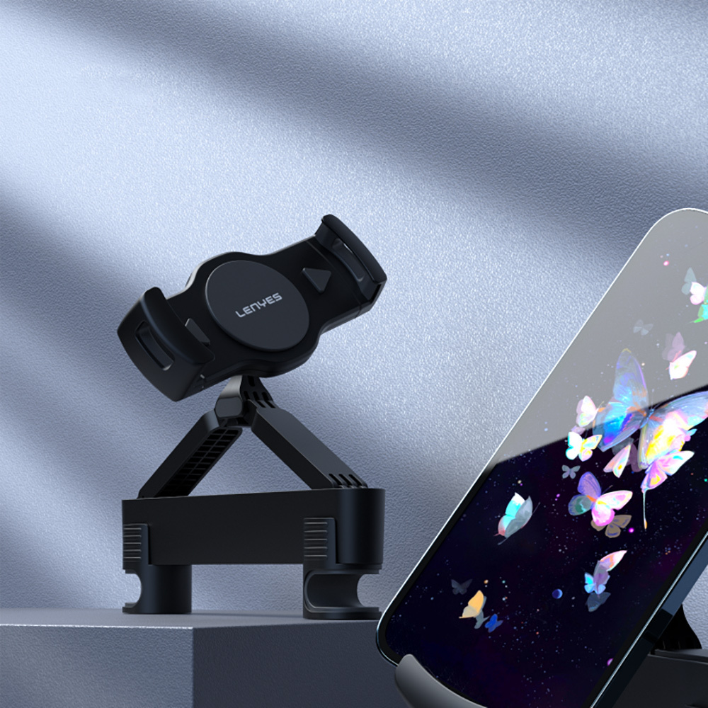 Lenyes CR167 360 Derece Dönebilen Sarsıntı Engelleyici Özellikli Arka Koltuk Araç Telefon Tutucu - 5